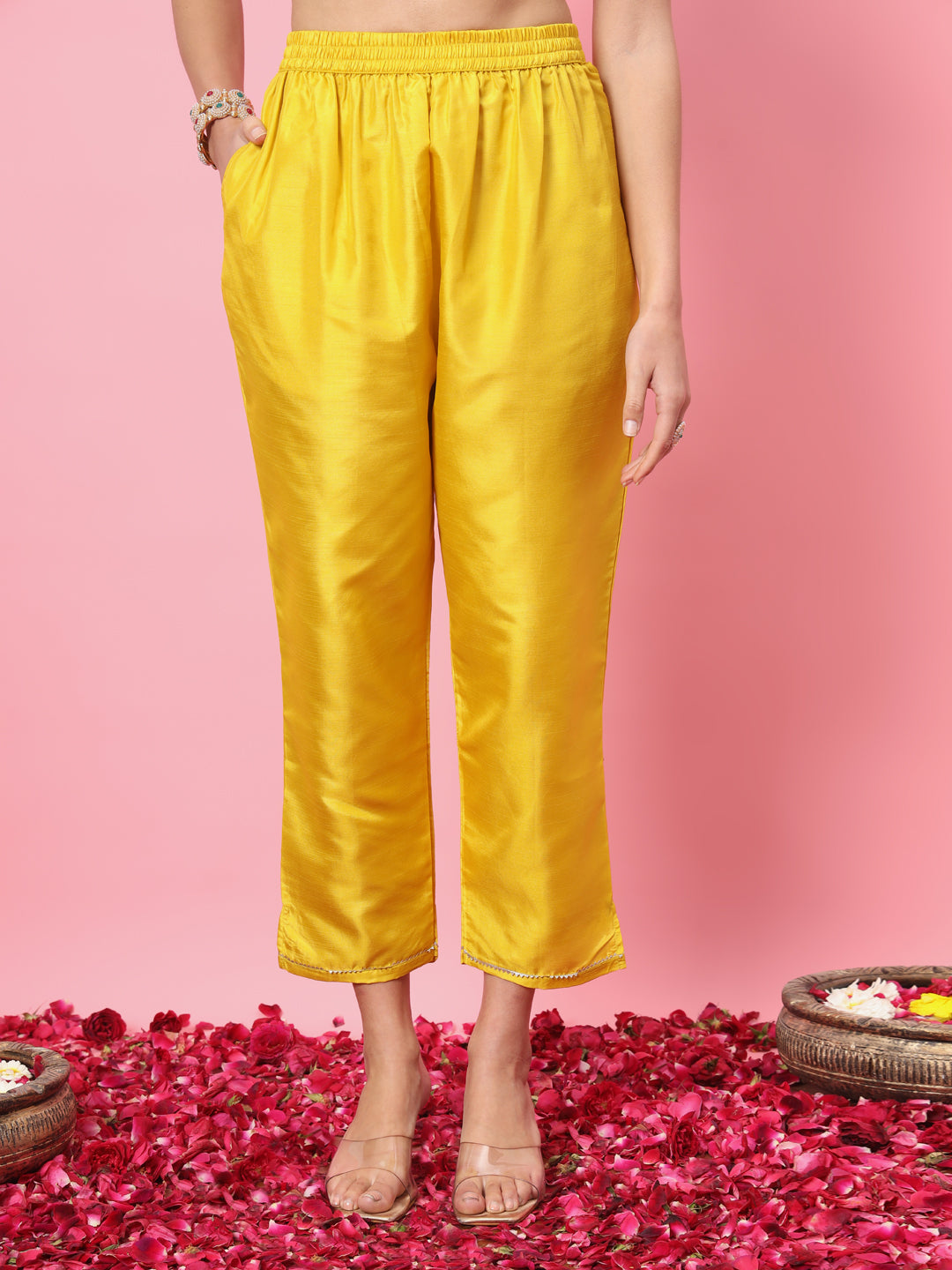 Dhiyona VV Zansi Women Kurta and Trousers Pant Set Silk Blend