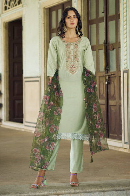Dhiyona VV Kanchana Women Kurta and Pant Sets Viscose Rayon Fabric