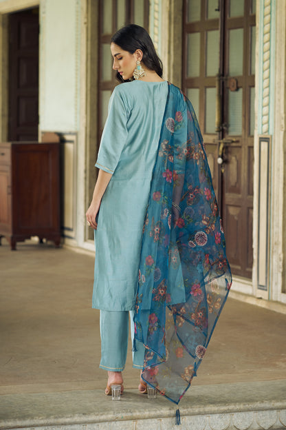 Dhiyona VV Vedika Women Kurta and Pant Sets Viscose Rayon Fabric