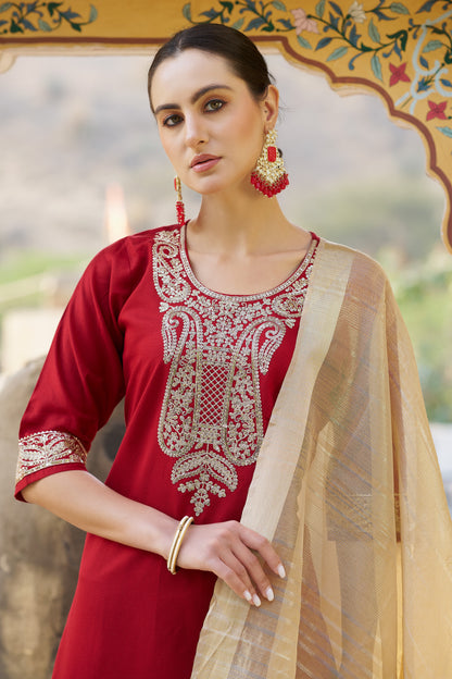 Dhiyona VV Women Kurta and Pant Sest Viscose Rayon