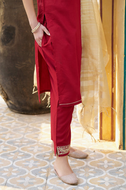 Dhiyona VV Women Kurta and Pant Sest Viscose Rayon