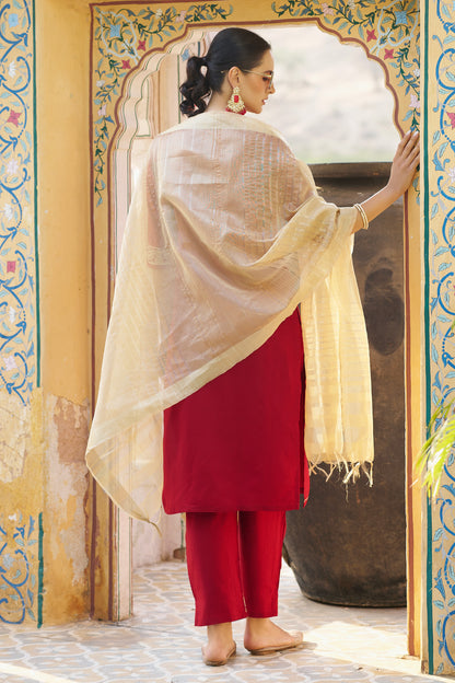 Dhiyona VV Women Kurta and Pant Sest Viscose Rayon