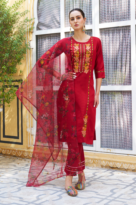 Dhiyona VV Mehak Women Kurta and Pant Sets Viscose Rayon Fabric