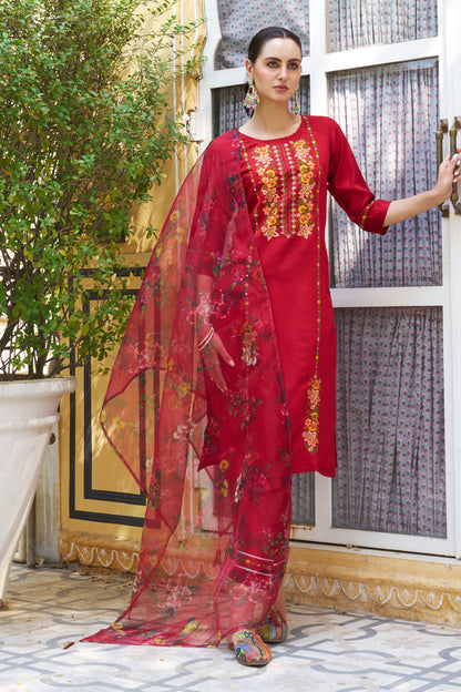 Dhiyona VV Mehak Women Kurta and Pant Sets Viscose Rayon Fabric