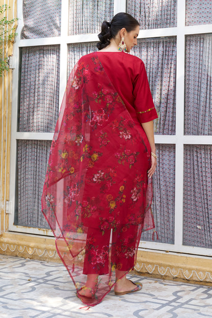 Dhiyona VV Mehak Women Kurta and Pant Sets Viscose Rayon Fabric