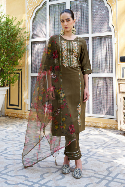 Dhiyona VV Anvika Women Kurta and Pant Sets Viscose Rayon Fabric