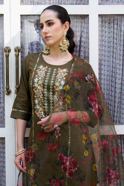 Dhiyona VV Anvika Women Kurta and Pant Sets Viscose Rayon Fabric