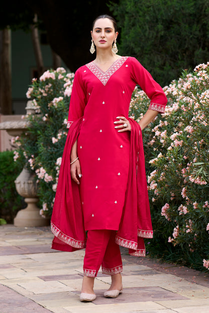 Dhiyona VV Roohani Women Kurta and Pant Sets Silk Blend Fabric