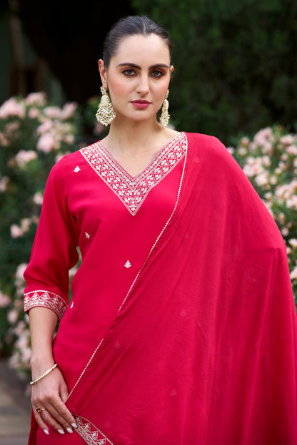 Dhiyona VV Roohani Women Kurta and Pant Sets Silk Blend Fabric