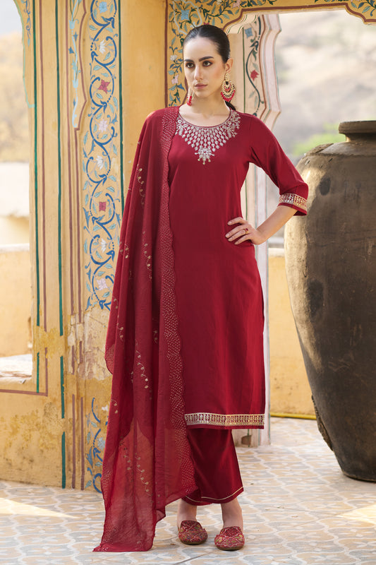 Dhiyona VV Pavitra Women Kurta and Pant Sets Viscose Rayon Fabric