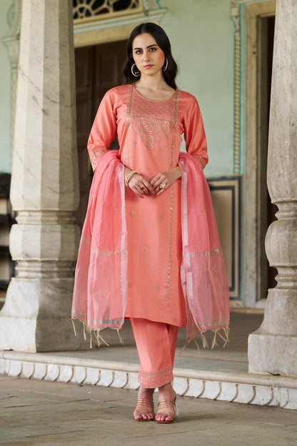 Dhiyona VV Antima Women Kurta and Pant Sest Viscose Rayon