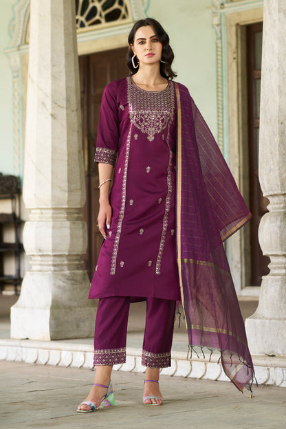 Dhiyona VV Rajsi Women Kurta and Pant Sest Viscose Rayon