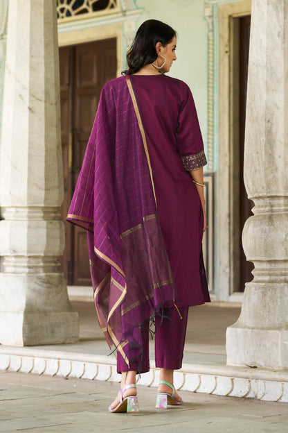 Dhiyona VV Rajsi Women Kurta and Pant Sest Viscose Rayon