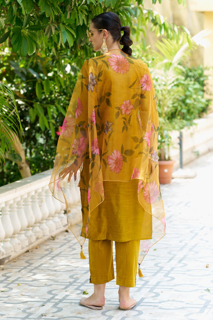 Dhiyona VV Astitva Women Kurta and Pant Sets Cotton Silk Fabric