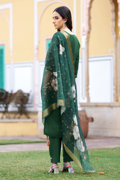 Dhiyona VV Sitara Women Kurta and Pant Sets Viscos Roman Silk Fabric
