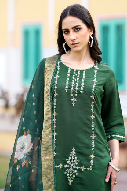 Dhiyona VV Sitara Women Kurta and Pant Sets Viscos Roman Silk Fabric