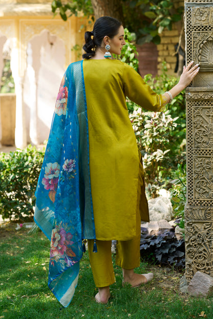 Dhiyona VV Shanti Women Kurta and Pant Viscose Rayon Fabric