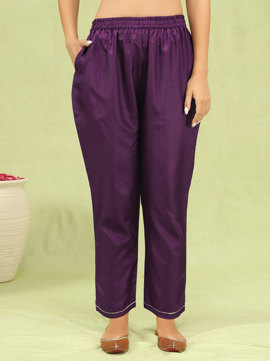 Dhiyona VV VredeVogel Women Kurta and Trousers Pant Set Silk Blend