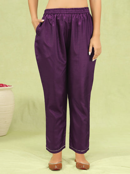 Dhiyona VV VredeVogel Women Kurta and Trousers Pant Set Silk Blend
