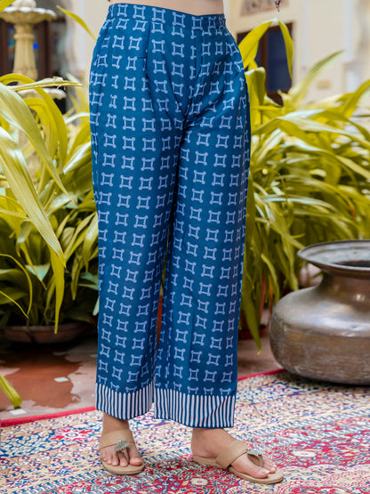 Dhiyona VV Women Cotton Blend Kurta Pant Dupatta Set