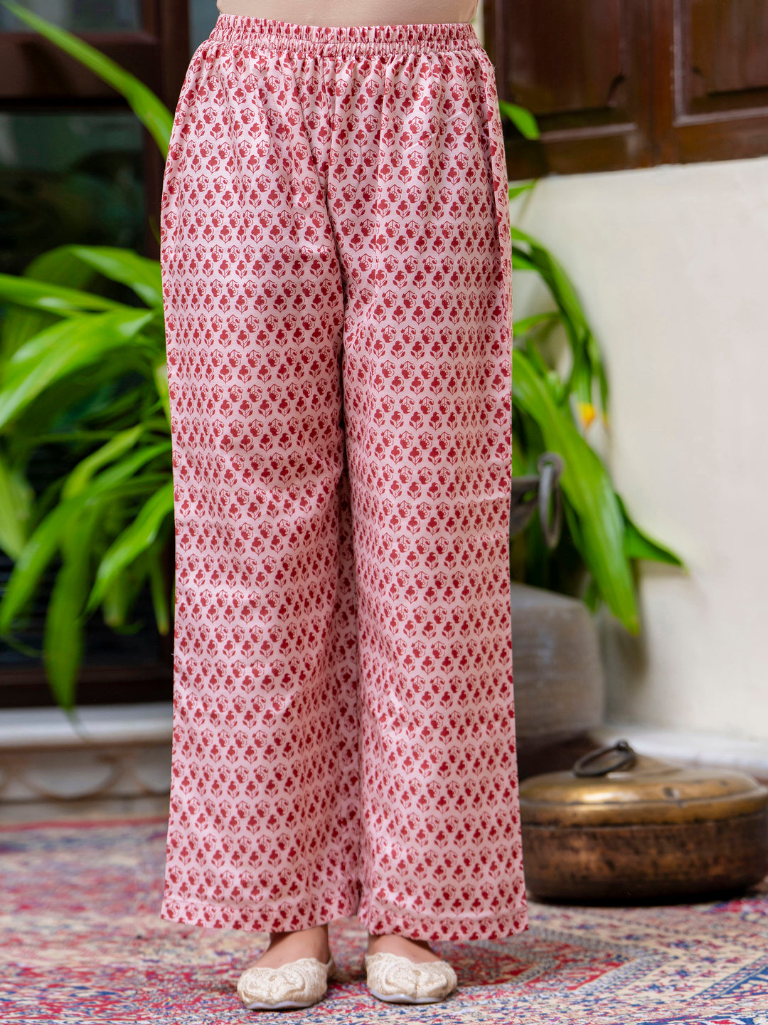 Dhiyona VV Women Cotton Blend Kurta Pant Dupatta Set