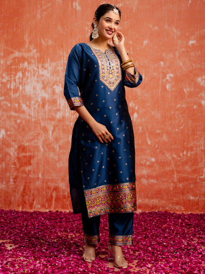 Dhiyona VV Saanvi Women Silk Blend Kurta Pant Dupatta Set