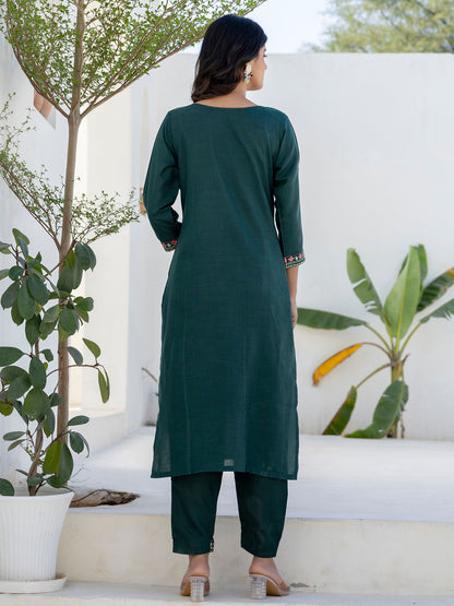 Dhiyona VV Meher Women Kurta and Trousers Pant Sets Cotton Blend