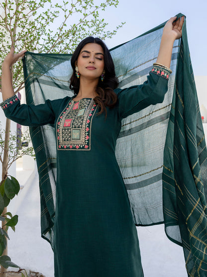 Dhiyona VV Meher Women Kurta and Trousers Pant Sets Cotton Blend