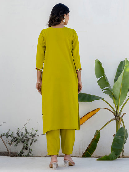 Dhiyona VV Emily Women Kurta and Trousers Pant Sets Cotton Blend