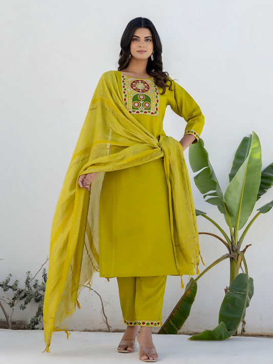 Dhiyona VV Emily Women Kurta and Trousers Pant Sets Cotton Blend