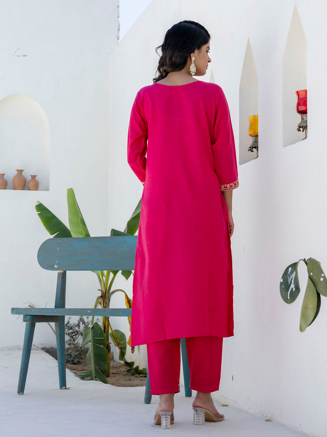 Dhiyona VV Nova Women Kurta and Trousers Pant Sets Cotton Blend