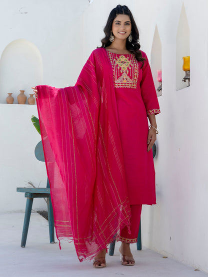 Dhiyona VV Nova Women Kurta and Trousers Pant Sets Cotton Blend