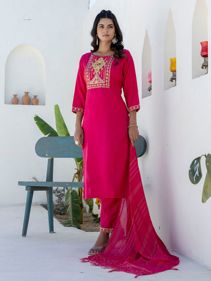 Dhiyona VV Nova Women Kurta and Trousers Pant Sets Cotton Blend