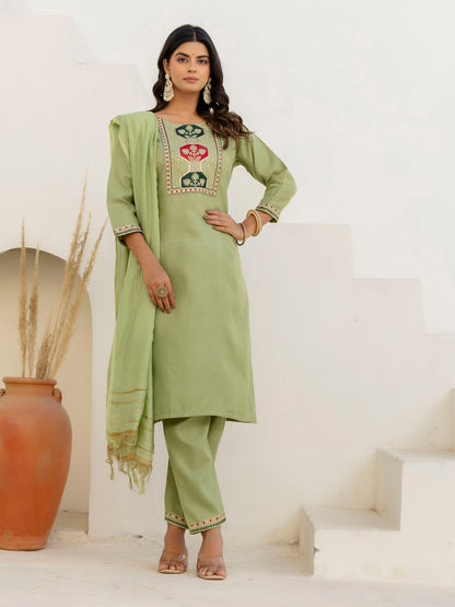 Dhiyona VV Hazel Women Kurta and Trousers Pant Sets Cotton Blend