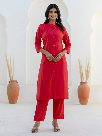 Dhiyona VV Suhani Rani Pink Silk Blend Women Ethnic Suit Sets