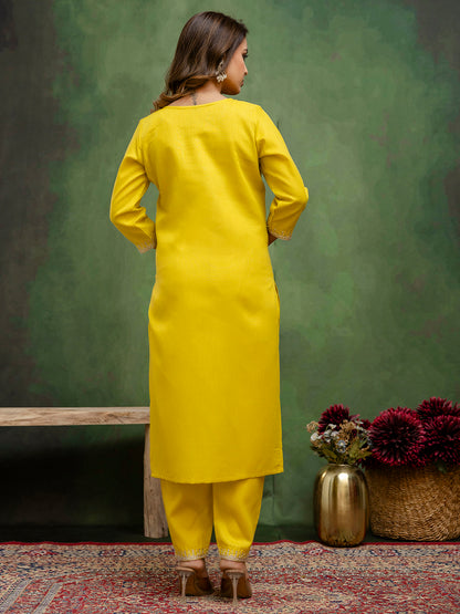 Dhiyona VV Joshika Women Kurta and Trousers Pant Sets Cotton Blend