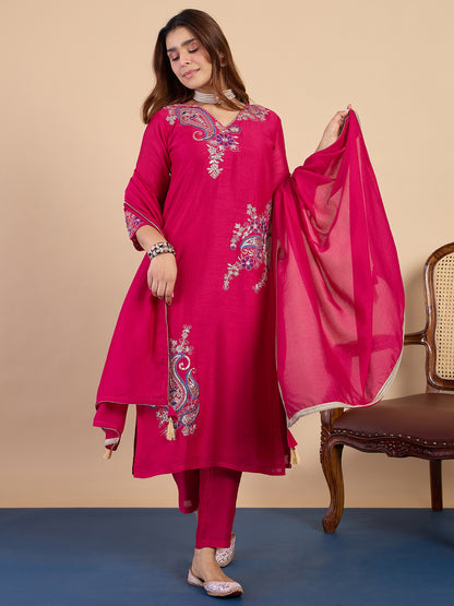 Dhiyona VV Rani Fancy Embroidered Kurta Pant Set