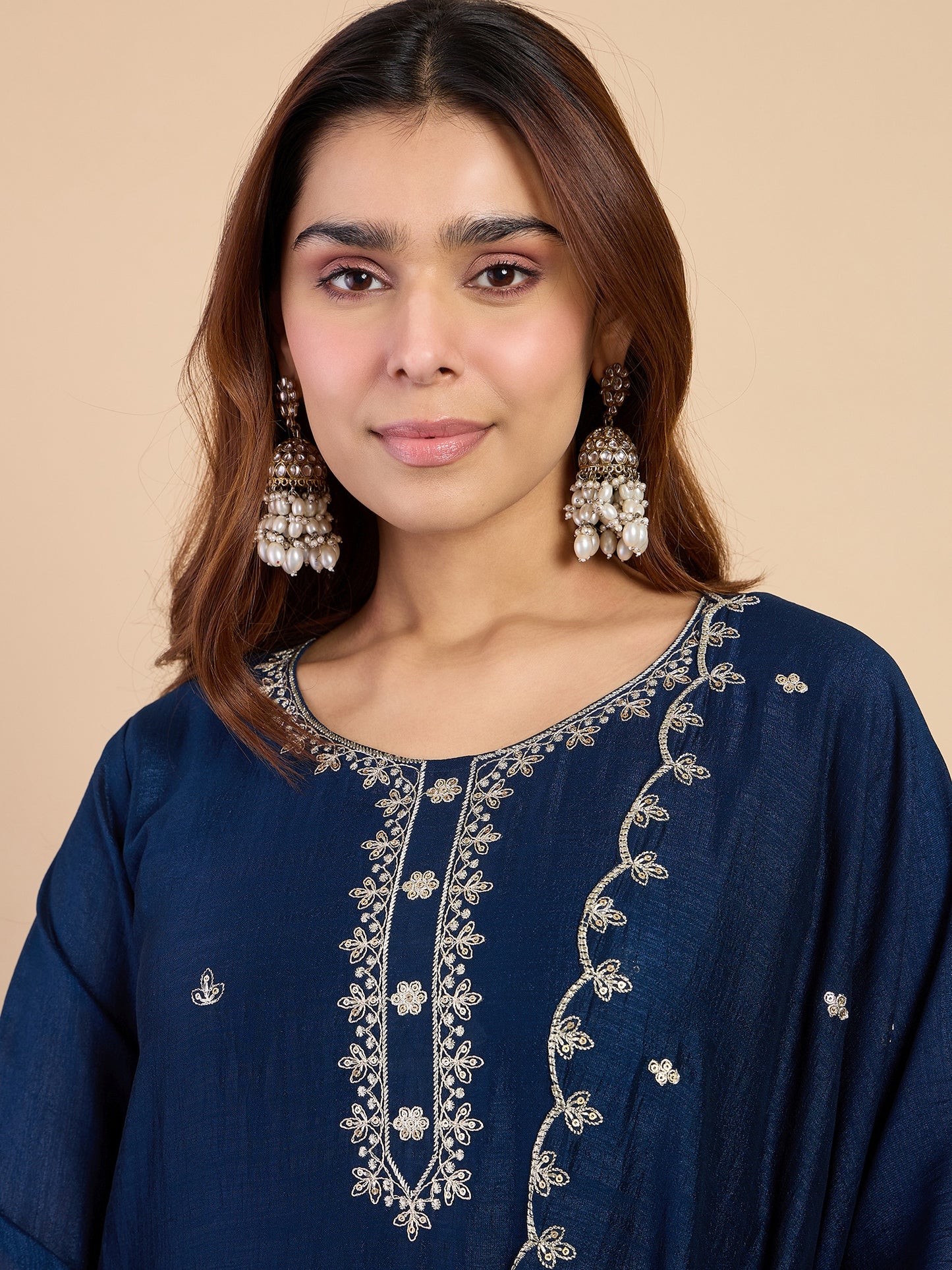 Dhiyona VV Teal Women's Designer Kurta Pant Set Premium Pattern Collection