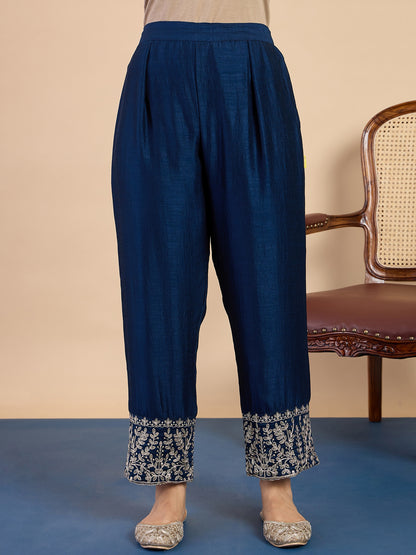 Dhiyona VV Teal Women's Designer Kurta Pant Set Premium Pattern Collection