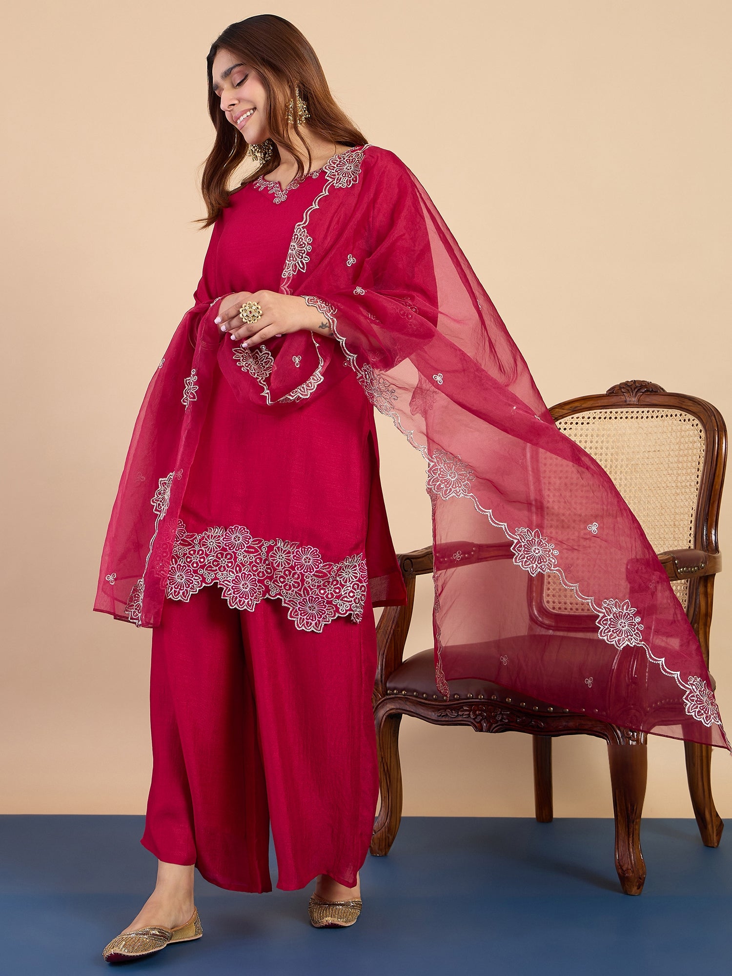 Dhiyona VV Rani Women's Designer Kurta Pant Set Premium Pattern Collection