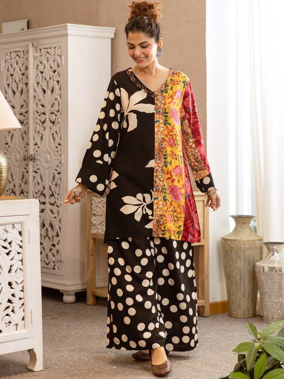 Floral Printed Kurta with Palazzos
