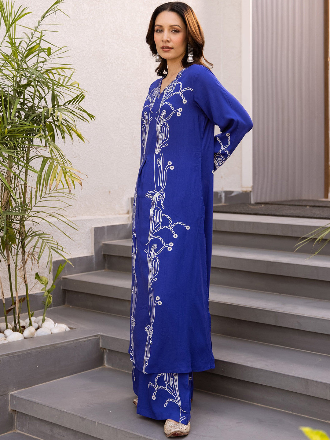 Women Ethnic Motifs Printed Kurta with Palazzo