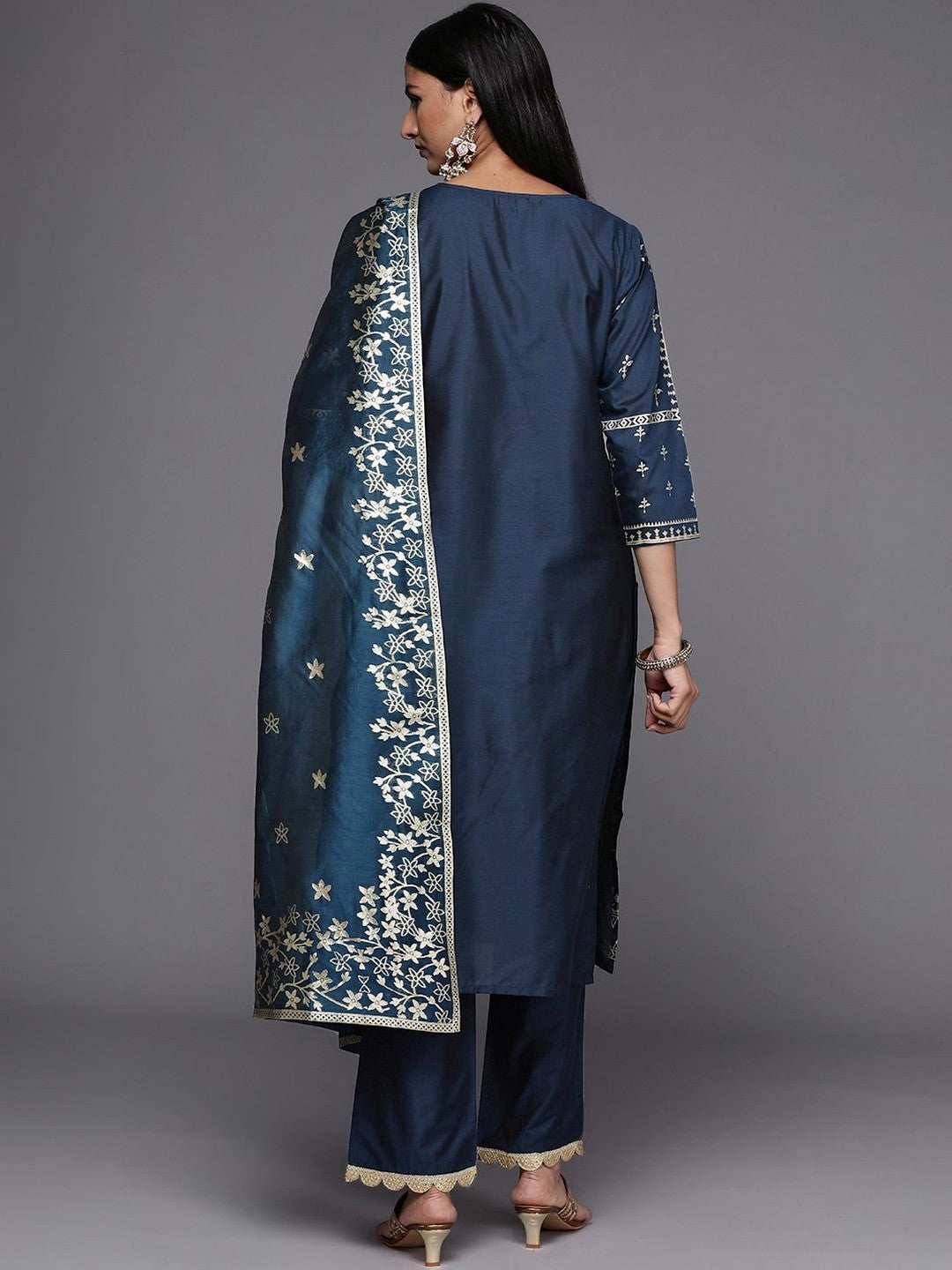 Women Ethnic Motifs Printed Regular Kurta with Trousers & With Dupatta