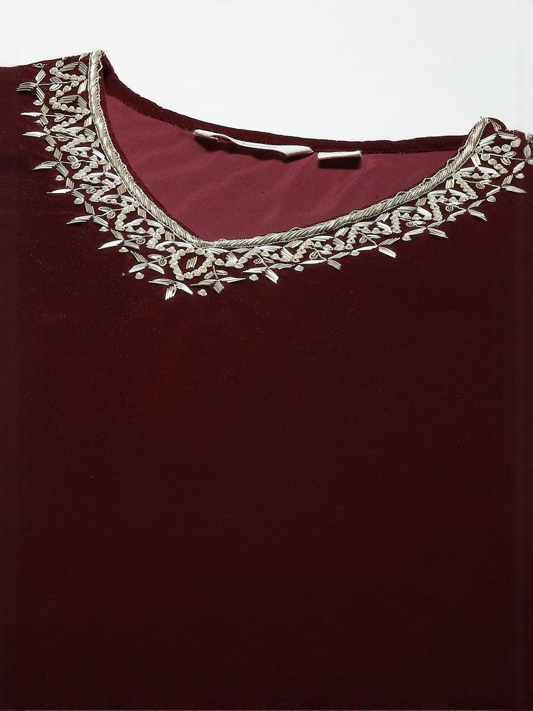 Dhiyona KL Women Ethnic Motifs Embroidered Work Velvet Kurta & Trousers With Dupatta