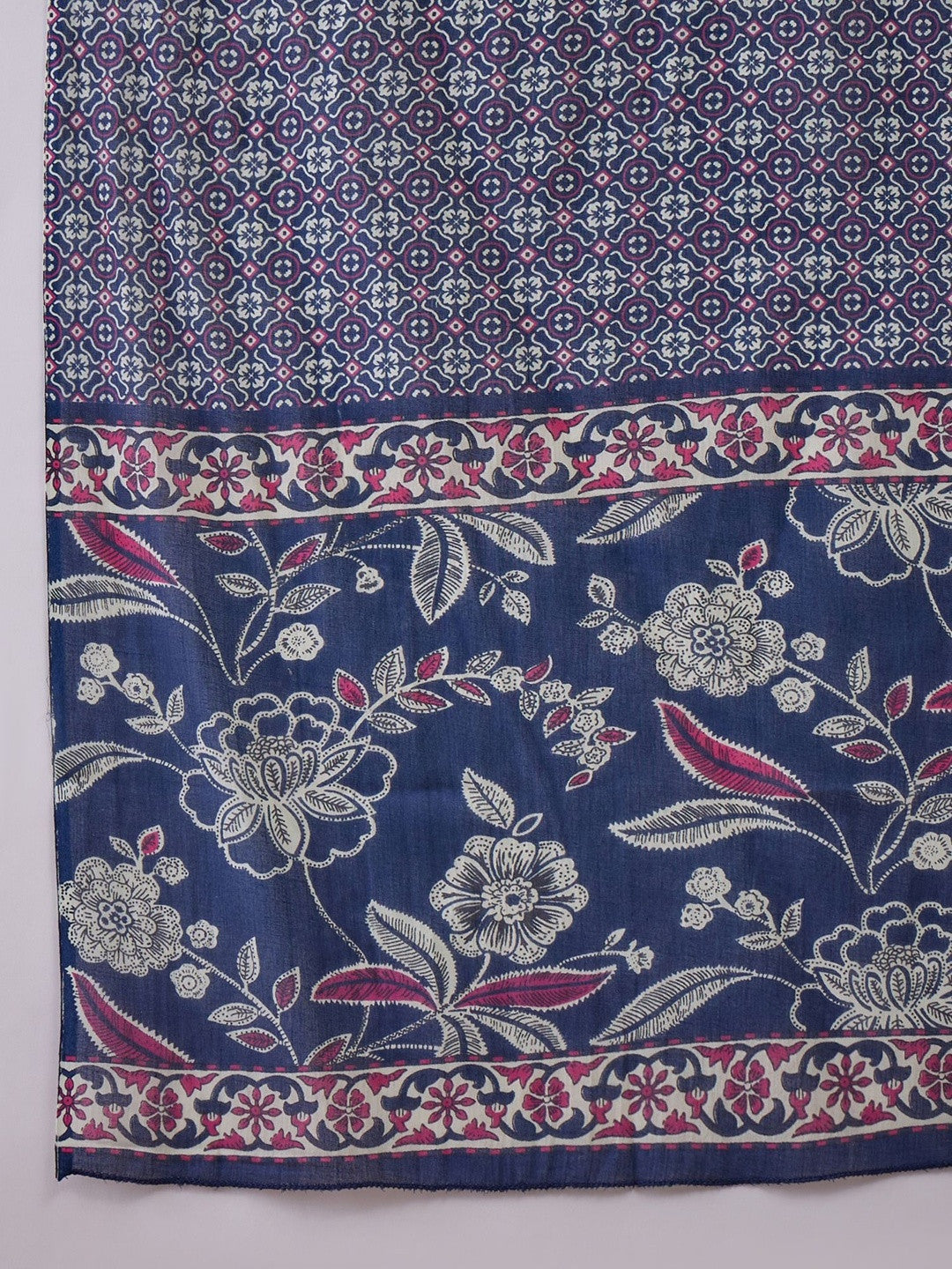 Printed Pure Cotton Mandarin Collar Kurta & Trousers Kurta Sets