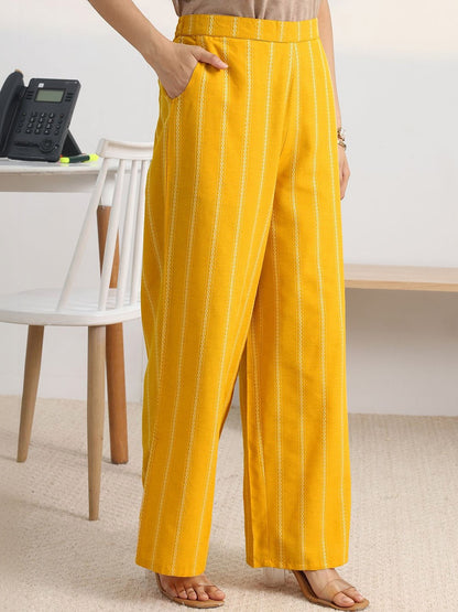 Women Striped Regular Kurta with Palazzos