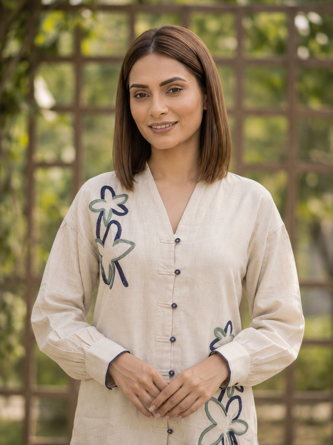 Wespret Atrium Embroidery Cotton Co-Ord Set