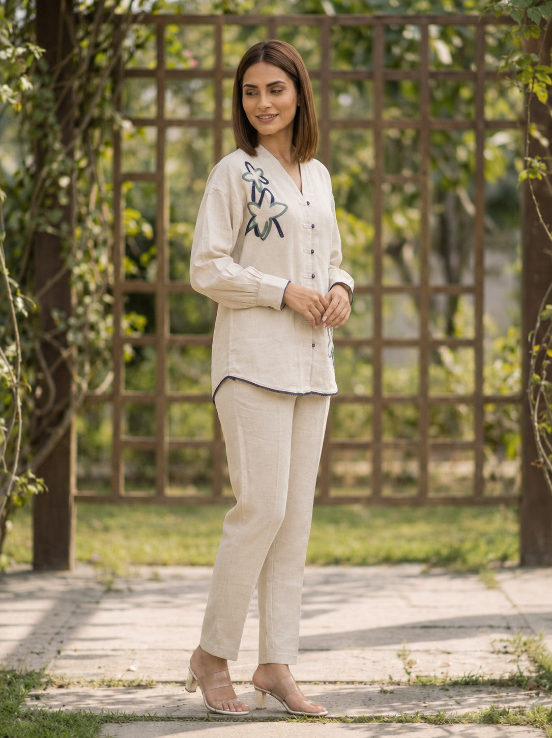 Wespret Atrium Embroidery Cotton Co-Ord Set