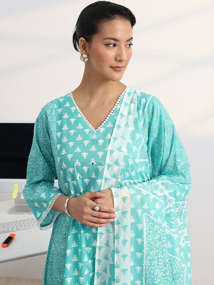 Women Ethnic Motifs Printed Regular Kurta with Trousers & With Dupatta