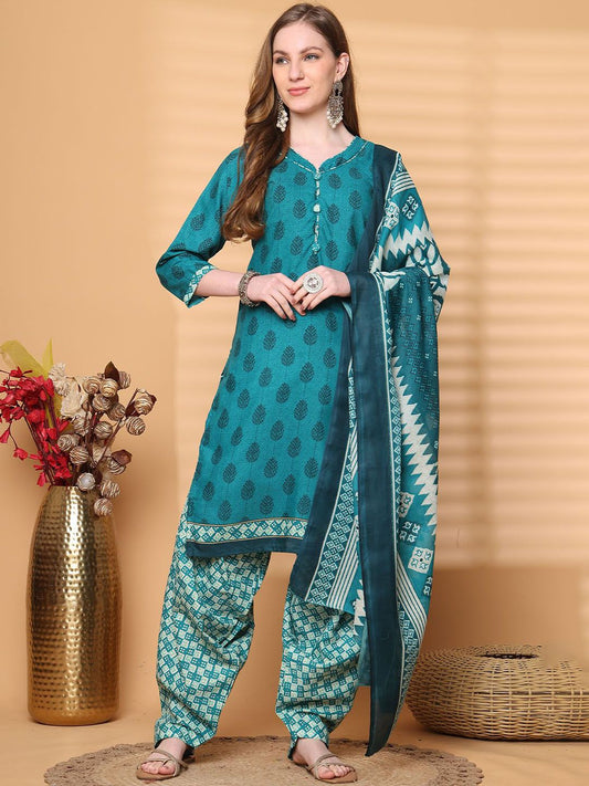 Dhiyona KL Women Floral Printed Kurta with Patiala & Dupatta